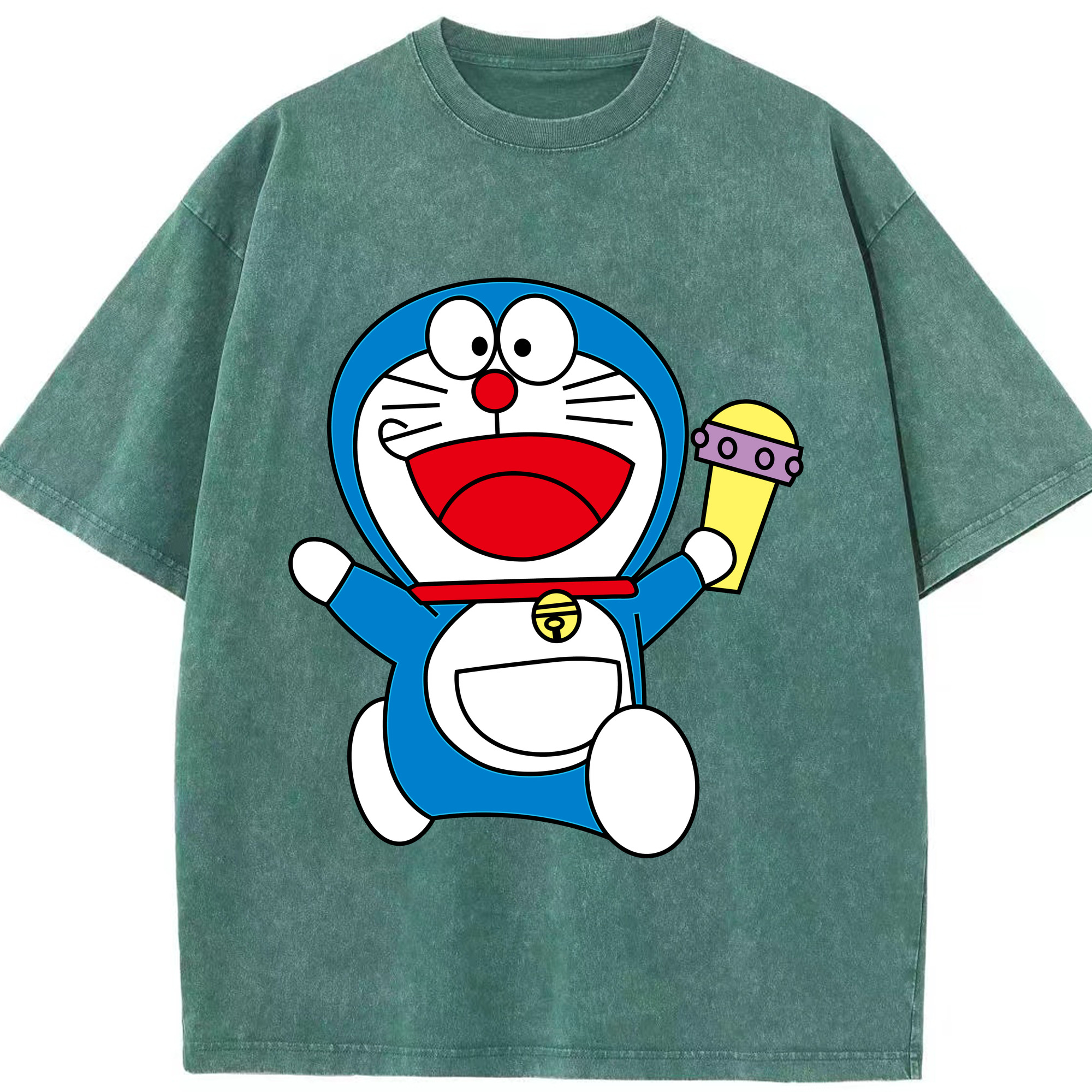 （画像用） ドラえもん Doraemon 綿100% ヴィンテージ風 半袖Tシャツ（フロントプリント）